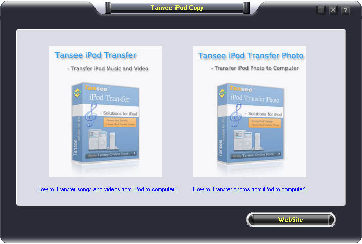 Tansee iPod Copy Suite V screen shot