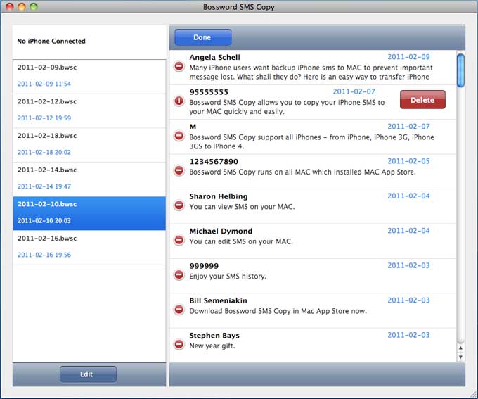 Tansee iPhone SMS Transfer for MAC 1.0.0.0