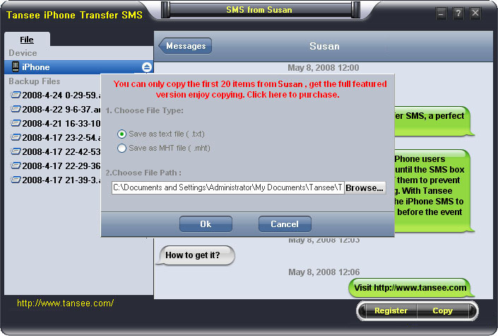 Transee Iphone Transfer Sms