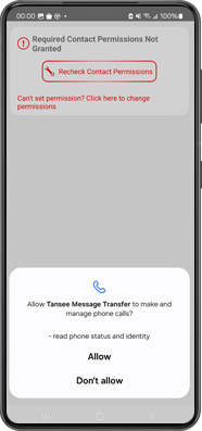 Allow permission: READ_PHONE_STATE
