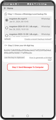 Backup WhatsApp/WA Business Messages To PC
