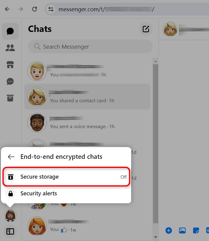 Step 1. click on Secure storage.