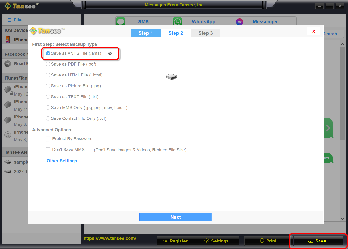 What is ANTS file format